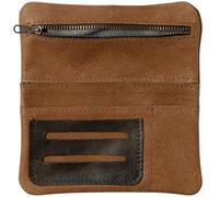 SIMARU Tabaktasche/Tabakbeutel aus Stoff & Kork, Drehtabaktasche mit Feuerzeug-, Filter- und Blättchenfach, Drehertasche für Damen & Herren; Nachhaltig, langlebig & wasserabweisend (Hellbraun)