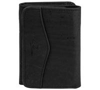 Simaru Vegane Geldbörse aus Kork mit RFID-Schutz ,Portemonnaie , Geldbeutel Schwarz