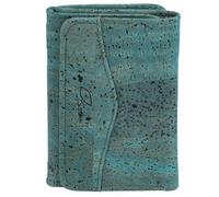 Simaru Vegane Geldbörse aus Kork mit RFID-Schutz ,Portemonnaie , Geldbeutel Türkis