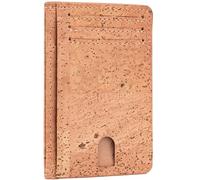 Simaru Veganes Kork Kartenetui mit RFID-Schutz - Slim Portemonnaie für Herren & Damen, Ideal für Alltag & Reisen, 6 Kartenhalter, Sichtfenster für Ausweis, Nachhaltig & Minimalistisch