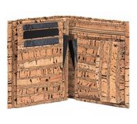 Simaru Veganes Portemonnaie mit RFID-Schutz,Geldbörse aus Kork natural