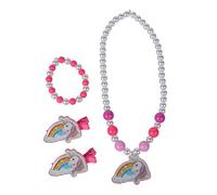 Simba 105562479 Steffi Love Girls Einhorn Schmuck Set, 1 Halskette mit Anhänger, 2 Haarclips mit Logos, 1 Armband , Unicorn, Pony, Regenbogen, ab 3 Jahren
