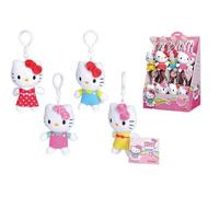 SIMBA 109281004 Hello Kitty Plüsch Schlüsselanhänger, 10 cm, 4-fach sortiert