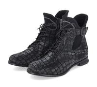 Simen 6401A Grau Schwarz Damen Ankle Boots Leder in Grey - Gr. 38