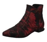 Simen 8612A Weinrot Damen Ankle Boots Rauleder in red - Gr. 42