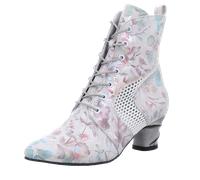 Simen - Damen Schnürstiefel weiss/silbern - Gr. - 36