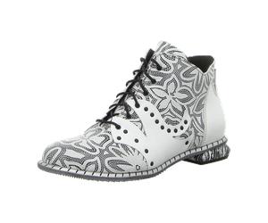 Simen Schnürstiefeletten für Damen, weiß, Größe 40 EU