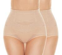 SIMIYA Damen Shapewear Unterhose 2Per Bauchweg Miederhose hoher Taille Unterwäsche Bauchkontrolle Miederpant weicher und bequemer Body Shaper für Frauen