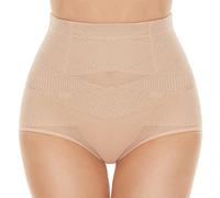 SIMIYA Damen Shapewear Unterhose Bauchweg Miederhose hoher Taille Unterwäsche Bauchkontrolle Miederpant weicher und bequemer Body Shaper für Frauen (Beige, XL)