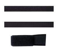 SIMON PIKE 10m x 1,5 cm Klettband schwarz, (Flausch und Haken im Set), zum Aufnähen, hohe Verschlusskraft, wiederverschließbar, frei zuschneidbar