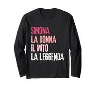 Simona La Donna Il Mito La Leggenda Festa di Compleanno Langarmshirt