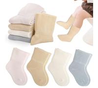Simpeak 4 Paar Socken Baby, Babysocken Junge Mädchen Strümpfe Socken, Locker Geschnittene Cartoon-Kindersocken Knochenlose Baby 12-36 Monate, Geeignet für alle Jahreszeiten,Set 2, M