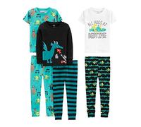Simple Joys by Carter's Baby-Jungen 6-Piece Snug Fit Cotton Pajama Set Pyjamaset, Mehrfarbig/Bär/Drache/Oktopus/Streifen, 4-5 Jahre (3er Pack)