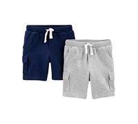 Simple Joys by Carter's Baby Jungen Shorts aus Strick, 2er-Pack, Marineblau/Grau, 12 Monate