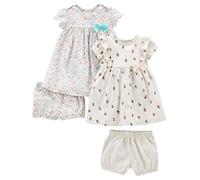 Simple Joys by Carter's Baby - Mädchen 2-Pack Short-Sleeve and Sleeveless Dress Sets Lässiges Kleid (2er Pack)