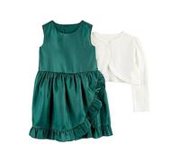 Simple Joys by Carter's Baby-Mädchen 2-Piece Special Occasion Dress and Cardigan 2-teiliges Set aus Kleid und Strickjacke für besondere Anlässe, Smaragdgrün/Weiß, 18 Monate (2er Pack)