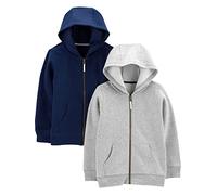 Simple Joys by Carter's Fleece-Pullover mit Kapuze, für Babys, Jungen, 2er-Pack ,Gray/Navy ,12 Months