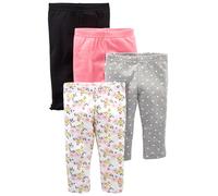 Simple Joys by Carter's Hose, für Babys, Mädchen, 4er-Pack ,Black/Bright Pink/Gray Dot/Floral ,Preemie