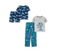 Simple Joys by Carter's Jungen 4-Piece Poly Pajamas Pyjamaset, Haifisch/Transformers, 4-5 Jahre (2er Pack)