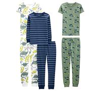 Simple Joys by Carter's Jungen 6-Piece Snug Fit Cotton Pajama Set Pyjamaset, Blau/Grün/Dinosaurier, 6 Jahre (3er Pack)