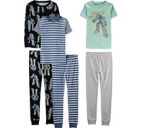 Simple Joys by Carter's Jungen 6-teiliges Schlafanzug-Set, eng anliegend, 6er-Pack, Mehrfarbig/Streifen/Transformers, 5-6 Jahre