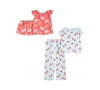 Simple Joys by Carter's Mädchen 4-Teiliger Poly-Schlafanzug, 2er-Pack, Beere/Floral, 7 Jahre