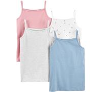 Simple Joys by Carter's Mädchen Tank Tops, Pack of 4 Hemd, Rosa/Blau Heide, 5-6 Jahre (4er Pack)