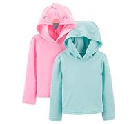 Simple Joys by Carter's Rashguards für Mädchen, Baby und Kleinkinder, 2er-Pack, Aquablau/Rosa, 12 Monate