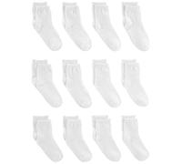 Simple Joys by Carter's Unisex Baby Crew-Socken, 12 Paar, Weiß, 12-24 Monate