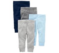 Simple Joys by Carter's Unisex Baby Hose Baumwolle, 4er-Pack, Blau/Grau, 3-6 Monate