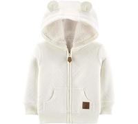 Simple Joys by Carter's Unisex Baby Pulloverjacke mit Kapuze und Sherpa-Futter, Haferbeige, 12 Monate
