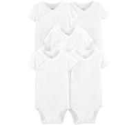 Simple Joys by Carter's Unisex-Baby Side-snap Short-Sleeve Shirt Hemd, Weiß, Frühchen (5er Pack)