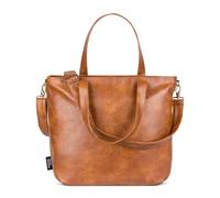 Simple Modern Damen Cross-Body-Gurt - Veganes Leder Tragetasche, 3. Größe L, Braun