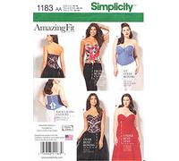 Simplicity 1183 Größe AA 10/12/14/16/45,7 cm Misses und Plus Größe Korsetts Schnittmuster