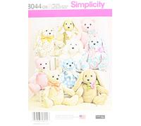 Simplicity 8044os 2-Pattern Stofftiere Schnittmuster, Papier