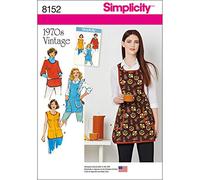 Simplicity 8152 Schnittmuster Vintage 1970 's Schürzen Schnittmuster, weiß