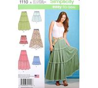 Simplicity Damen-Schnittmuster 1110 Stufenr cke in 6 Stilen