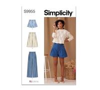 Simplicity Damen-Shorts und Hosen K5 (36-38-40-42-44) - Nähanleitung mit Schnittmustern und Anleitung