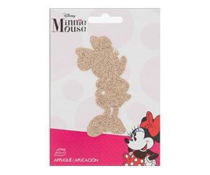 Simplicity Disney Gold Sparkle Minnie Mouse Applikation, Polyester, mehrfarbig, 10,34 x 14,22 x 0,23 cm, SPL1931183001