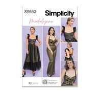 SIMPLICITY Madalynne Intimates SS9850AA Damenkleid und Jumpsuit für Damen (XS-S-M-L-XL)