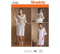 Simplicity Muster 8162 Schnittmuster 18. Jahrhundert Dessous Schnittmuster, weiß, Größe R5