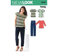 Simplicity New Look Schnittmuster 6216 Damen Strickoberteile und Hosen, Größen 36-38-40-42-44-46