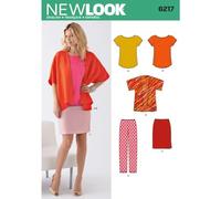 Simplicity New Look Schnittmuster 6217 für Damen, Größe A (38-40-42-44-46-48-50), Papier, weiß, Size a