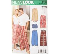 Simplicity New Look Schnittmuster 6859: Damen/Herren separat, Größe A, Papier, Weiß, A (XS-S-M-L-XL)