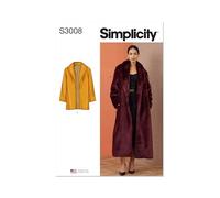 Simplicity S3008 MISSES COAT Schnittmuster für Mäntel, Papier, Mehrfarbig, 18-20-22-24-26