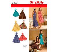 Simplicity Schnittmuster 3823 Damenkleid mit Rock und Längenvarianten Gr. 42-44-46-48-50