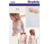 Simplicity Schnittmuster 7940.A, Spitzen-BH [Damen, Gr.XS-XL], selber nähen, geeignet für Fortgeschrittene [L3]
