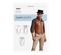 Simplicity Schnittmuster S9087 Herren Steampunk Korsettwesten, 46-48-50-52, BB