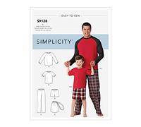 Simplicity SS9128A Schnittmuster S9128 Nachtwäsche für Herren und Jungen, verschieden, A (S - L/S - XL)