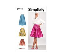 Simplicity Schnittmuster-Set für Damen-Faltenröcke, Code S9711, Größen 37-36-36-38-40, mehrfarbig